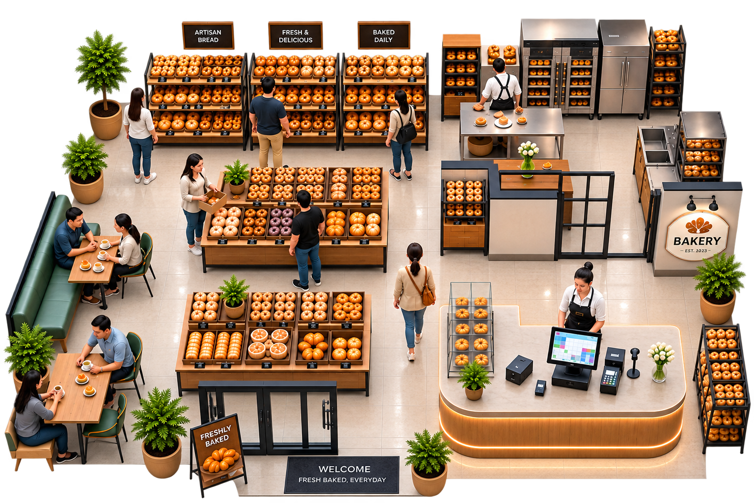 SUNMI POS bakery solution